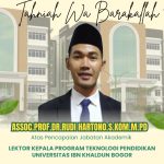 Sekolah Pascasarjana Universitas Ibn Khaldun (UIKA) Bogor kembali menorehkan prestasi akademik melalui pencapaian Dr. Rudi Hartono, S.Kom., M.Pd.
